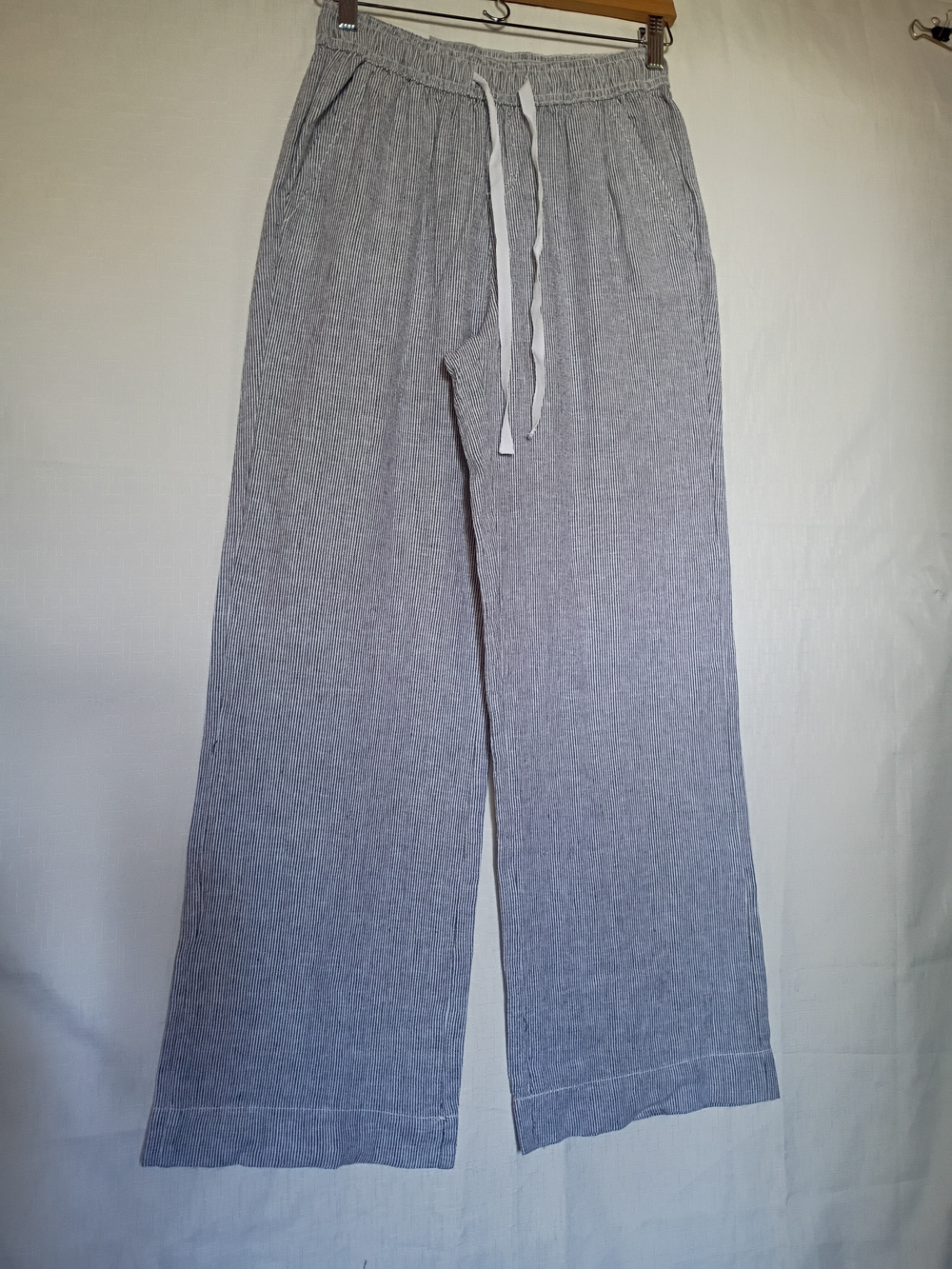 BRIGGS Women's Pull-On  Linen-Blend Pants - Gray Size S - Picture 6 of 12